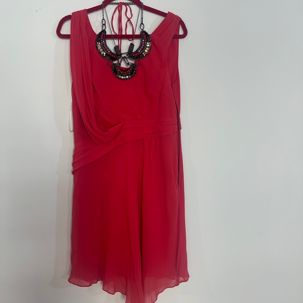 Karen Millen Vibrant Red Asymmetrical Dress